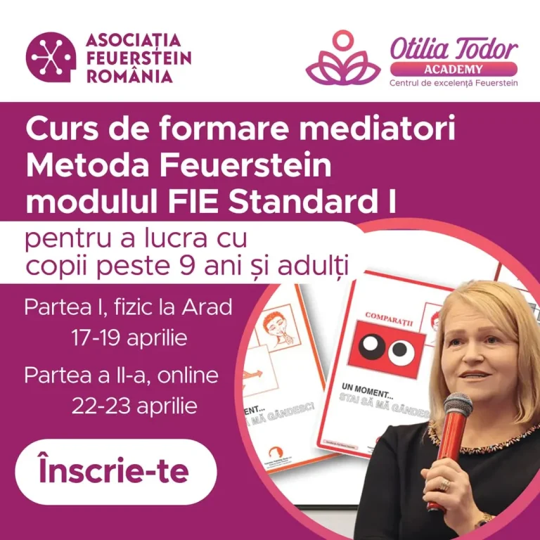 Curs de formare în Metoda Feuerstein la Arad, Standard I